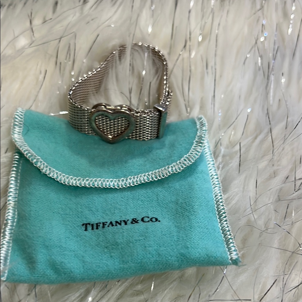 Tiffany & Co. Silver Bracelet With Blue Pouch